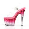 Pleaser - STARDUST708T Ankle strap sandal, Pole dance shoes - Pole dance shoes - Pink/Transparent Product image